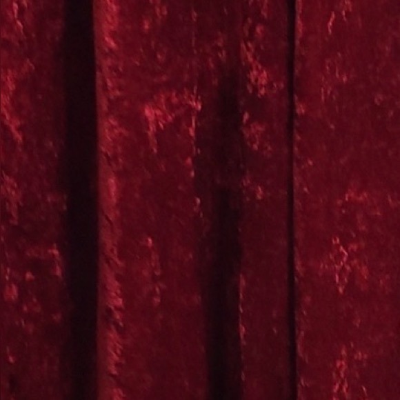 Vintage- Spirit Red and Black Long Sleeve, hooded velvet dress:costume -M:L - Picture 6 of 7